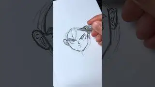 Drawing ASMR🎧 Goku! RIP Akira Toriyama (#shorts)