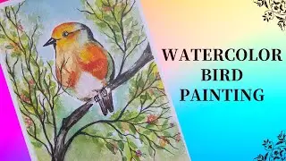Watercolor Bird Painting/ Easy Watercolor Painting For Beginners