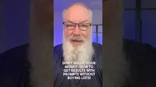 Don’t Waste Your Money On Lists of #aI #chatgpt Prompts! Do this instead…