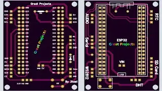 Gerber File & Schema For ESP32 DHT22 DHT11 RTC SD Card Audio WS2812