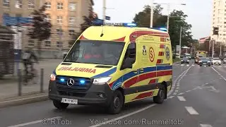 [Wail & independent Yelp on Rumbler Siren] Polish Ambulance responding in Wroclaw, Poland[14.9.2022]