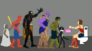 Granny VS Thanos, Cartoon cat, Venom, spiderman - Hulk Funny Animation -    Drawing Cartoon 2
