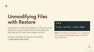 007 Un Staging Changes With Git Restore