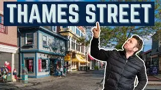 Thames Street in Newport Rhode Island