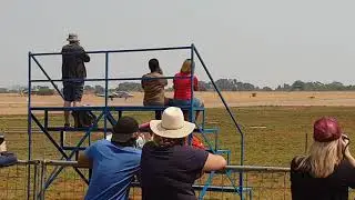 Gripen jet taxiing down runway after landing at Waterkloof airbase