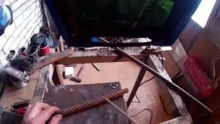 How to heat rebar with an electrode to bend it