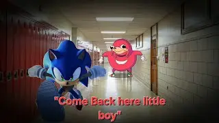Ugandan knuckles tries to kill Sonic