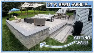 Concrete Block Sitting Walls Really Make a Paver Patio Better...
