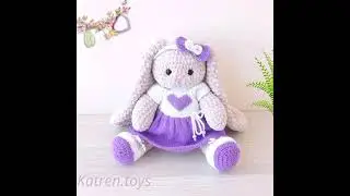 ЗАЙКА из плюшевой пряжи по моему МК