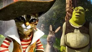 Shrek and Donkey meet the wrong Puss in Boots