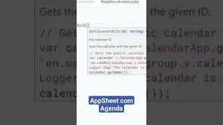 APPSHEET INTEGRADO COM AGENDA