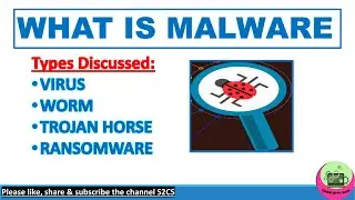 What is Malware? | Types of Malware | Virus, Worm, Trojans| S2CS