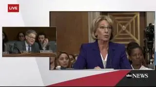 Betsy DeVos Questioned by Al Franklin: Proficiency vs Growth | ABC News