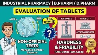 Evaluation of Tablets Non Official Tests | Hardness & Friability | Pharmaceutics