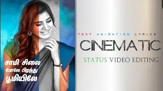 👌Simple and cute tamil lyrics status video making👌