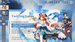 Pulling for Nilou and her weapon | 0 Pity | Genshin Impact 3.1
