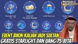 CARA IKUT DAPAT DIAMOND DAN UANG 75 JUTA GRATIS DARI EVENT MOBILE LEGENDS, STARLIGHT FREE 1 TAHUN