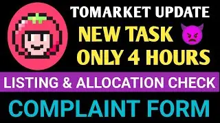 Tomarket Airdrop Listing Date & Allocation Check | Tomarket New Task 🔥Imp | Tomarket Update Today