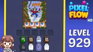 Pixel Flow Level 929 Solution Walkthrough