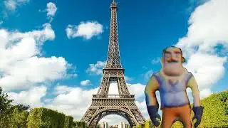 я в Париже | мем Hello Neighbor