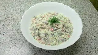 Крабовый #салат с фасолью