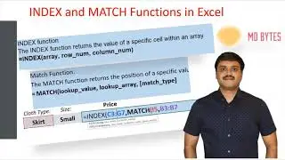Excel Learning - INDEX AND MATCH FUNCTIONS - (with exercise file)