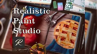 Watercolor Illustration | Apple Pie  - Realistic Paint Studio