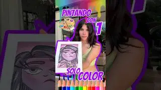PINTE✏️ Un ✨PERSONAJE DE DISNEY✨ Pero Con Un Solo COLOR🎨 #arte