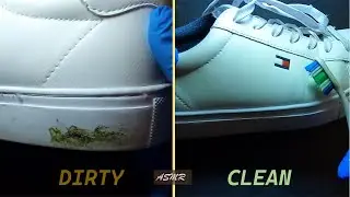 $35 White Tommy Hilfiger Sneakers from Amazon Cleaned