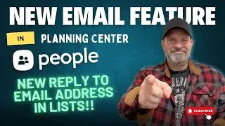 New Email Feature in Planning Center People | New Reply to Address Option!