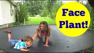 Toddler's EPIC FACE PLANT on trampoline!! | Toddler gymnastics