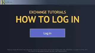 HubKoin Exchange Tutorials - How To Log In