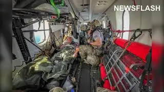 US Air Force Team Rappels From Chopper Onto Cargo Ship To Save British Sailor