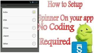 Sketchware Tutorials|#6|How to create and setup(dropdown menu) inAndroid app