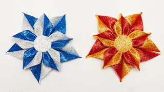 ЦВЕТЫ из ГЛИТТЕРНОГО ФОАМИРАНА  🌺EVA Foam Paper Flowers 🌺 Flowers From Glitter foamiran