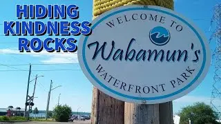 Kindness Rock Hiding Walk at the Waterfront Park in Wabamun