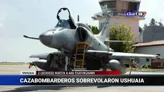 2 AVIONES CAZABOMBARDEROS EN USHUAIA | @Data7Noticias 28/6/21