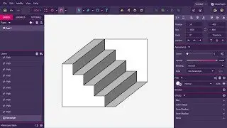 Gravit Designer: Learn to Draw a Schroeder Stairs | Optical Illusion