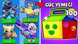 100 GÜÇ YEMEĞİ AÇTIM NELER ÇIKTI ? 30.SEZON BRAWL PASS YENİ EFSANEVİ KOSTÜMLER !! BRAWL STARS