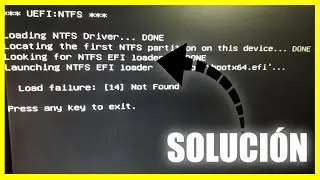 SOLUTION 🤦‍♂️ UEFI ERROR: NTFS load failure [14] not found 👈