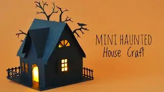 Making a Tiny Haunted House for Halloween | Paper Craft