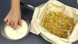 Пирог БЕЗ ТЕСТА, который можно готовить с ЛЮБОЙ начинкой!