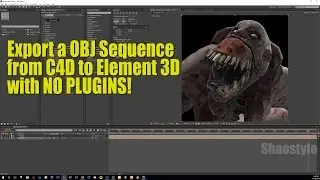 Export OBJ sequence with no plugins to Element 3d (C4D Tutorial)