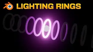 Animate Sphere LIGHTING RINGS in Blender - Geometry Nodes