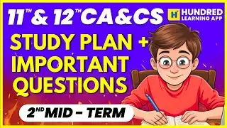 11th & 12th CS & CA 2nd Midterm Important Questions to score full marks in Exam 