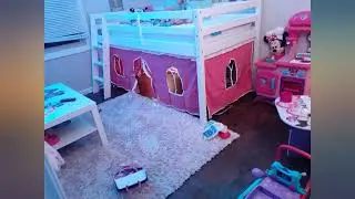 ALATERRE FURNITURE Roxy Pine Twin Junior Loft Bed, White with Pink & White Tent review