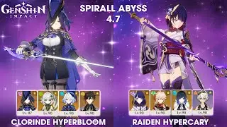 Clorinde Hyperbloom and Raiden Hypercary | Genshin Impact | Spirall Abyss 4.7