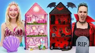 MERMAID vs VAMPIRE Dream House Battle! 🔥 Best DIY Room Makeover Hacks