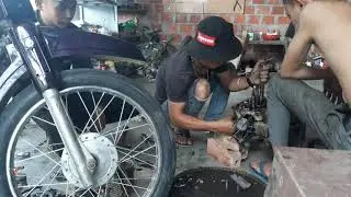 Cách cạo roăn và cách ráp lốc máy thứ hai vào xe máy honda