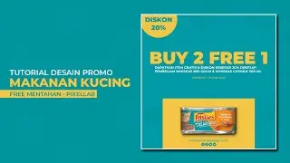 CARA MEMBUAT DESAIN MAKANAN KUCING DI ANDROID - SIMPLE DESIGN - PIXELLAB